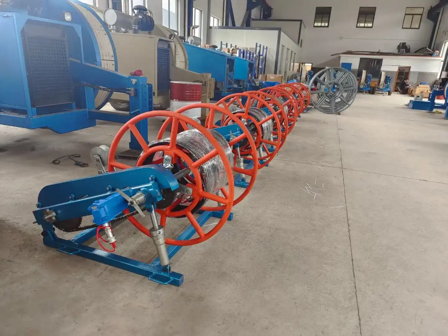 Automated assembly line manufacturing pulley blocks